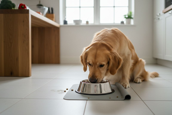 Vores golden retriever får foder uden korn, og det trives den rigtig godt med.