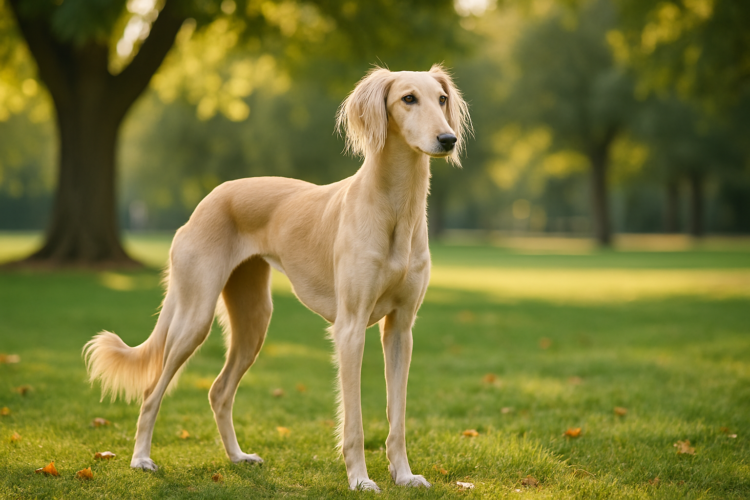 Saluki: raceguide – temperament, pleje, motion og sundhed