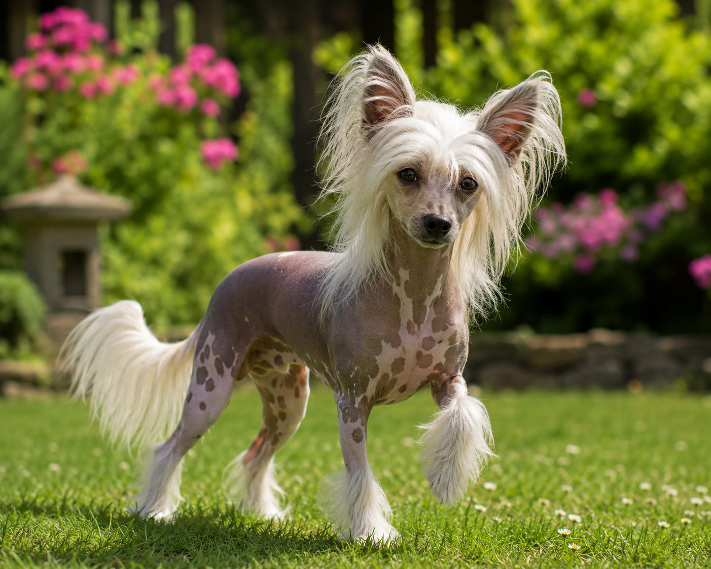 Chinese Crested (Kinesisk Hårløs): raceguide – temperament, pleje, motion og sundhed