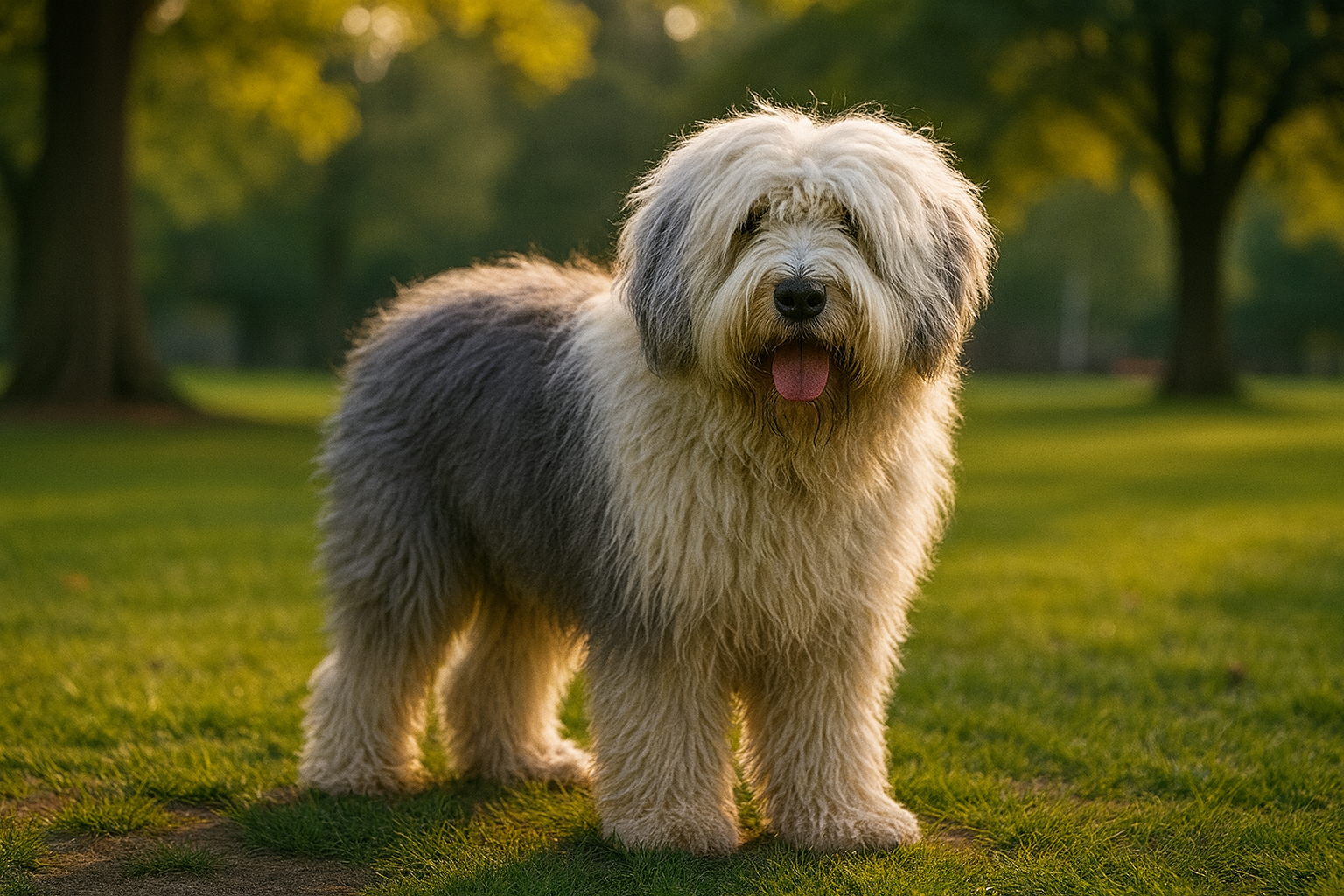 Old English Sheepdog: raceguide – temperament, pleje, motion og sundhed