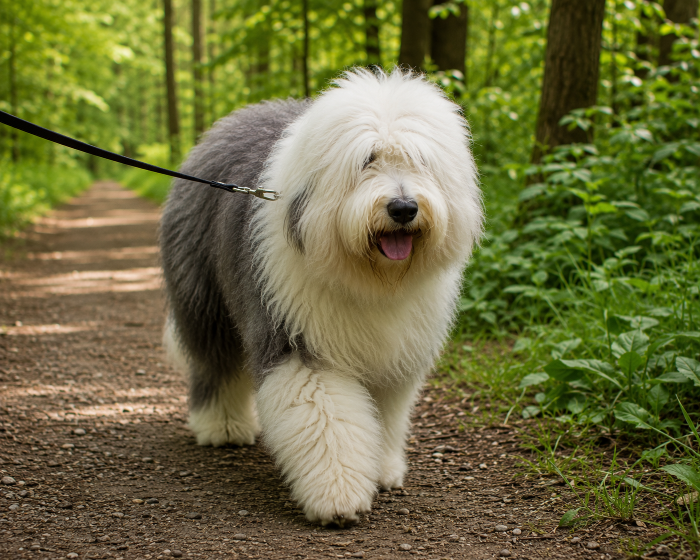 Old English Sheepdog: raceguide – temperament, pleje, motion og sundhed