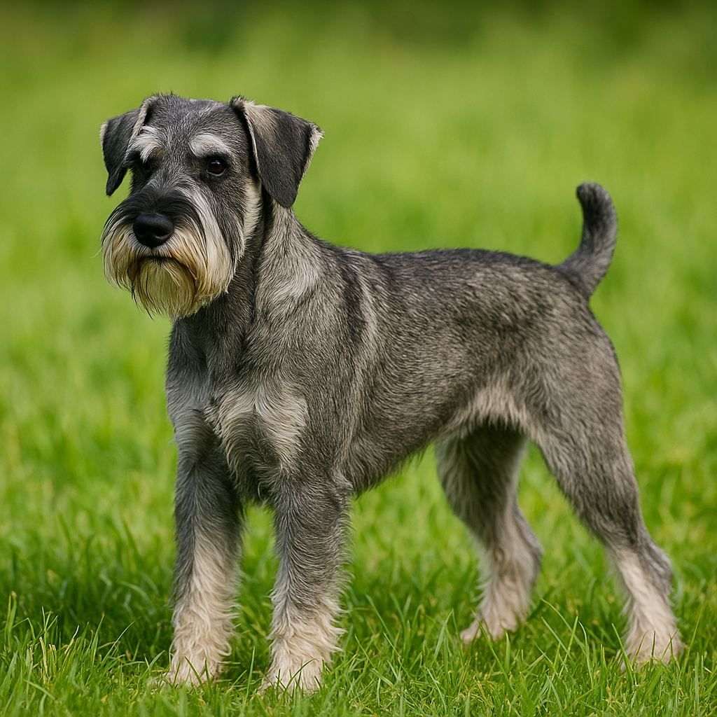 Mellem Schnauzer: raceguide – temperament, pleje, motion og sundhed