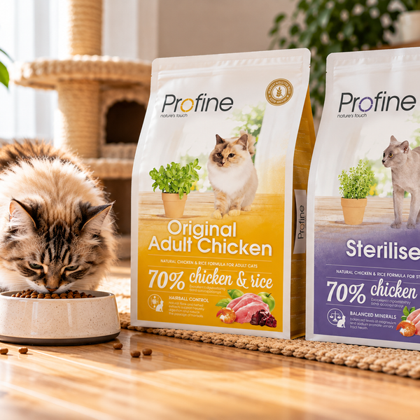 Profine kattefoder: fodervejledning og hvilken Profine Cat du skal vælge