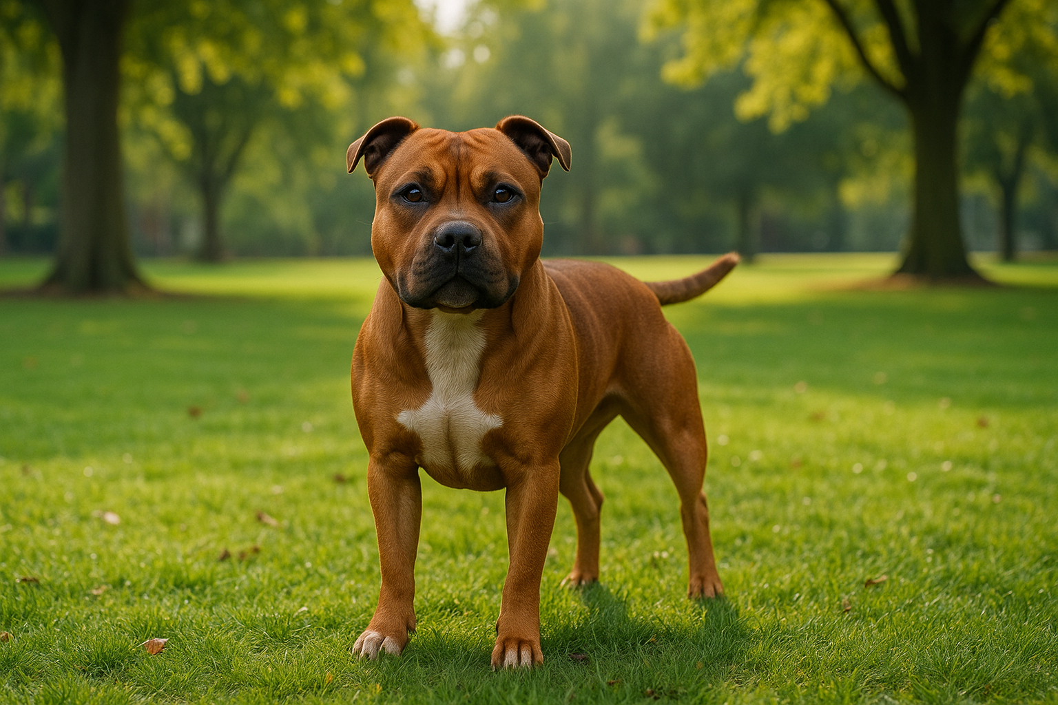 Staffordshire Bull Terrier: raceguide – temperament, pleje, motion og sundhed