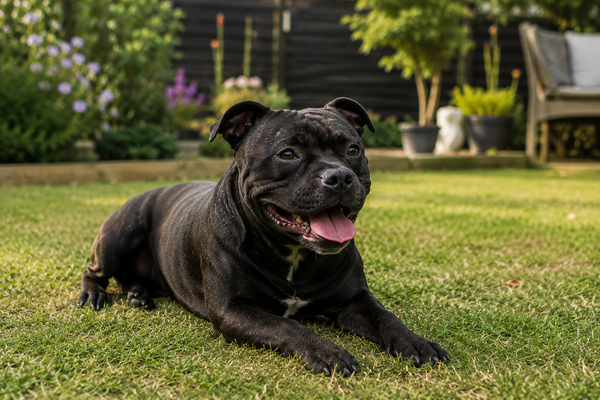 Staffordshire Bull Terrier: raceguide – temperament, pleje, motion og sundhed