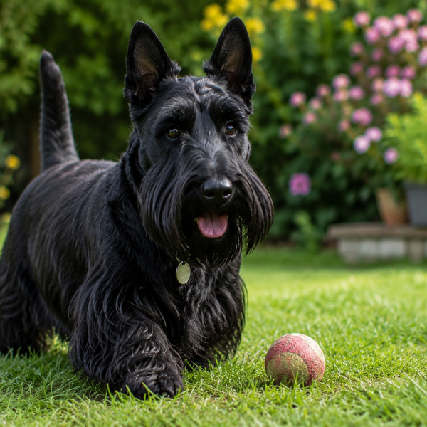 Skotsk Terrier: raceguide – temperament, pleje, motion og sundhed