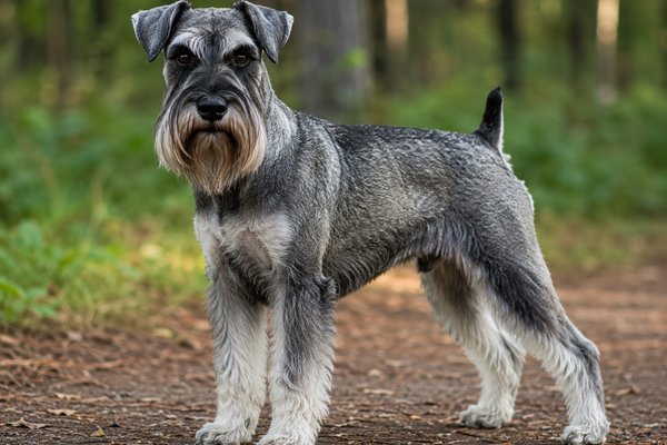Mellem Schnauzer: raceguide – temperament, pleje, motion og sundhed