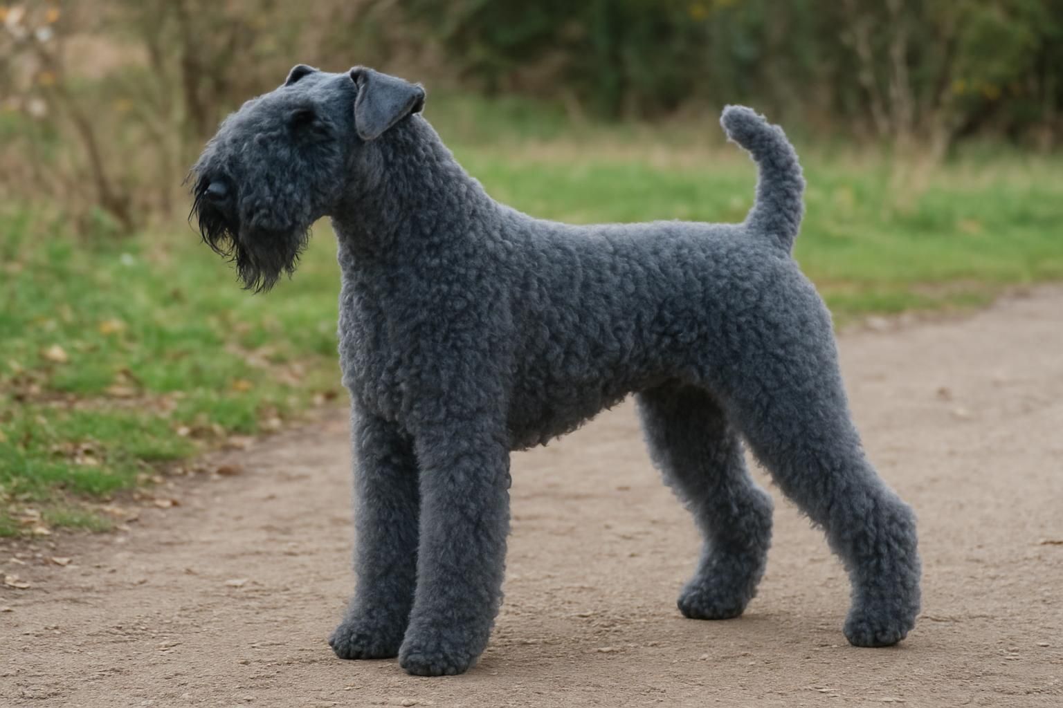 Kerry Blue Terrier: raceguide – temperament, pleje, motion og sundhed