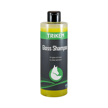Trikem Gloss Shampoo 500 ml, glansshampoo til hestens pels, man og hale, flaske set forfra