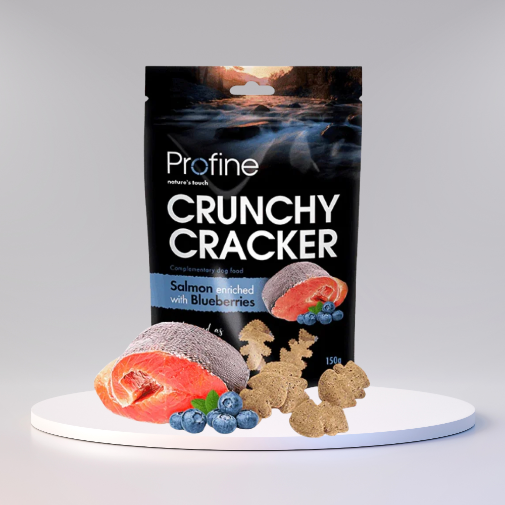 Profine Crunchy Cracker – Laks & Blåbær, 200 g
