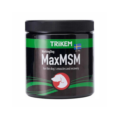 Trikem Working Dog MSM+ 450 g, MSM-tilskud i pulverform til hunde, pakning set forfra