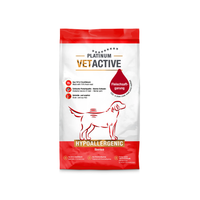 PLATINUM Vetactive Hypoallergenic tørfoder til hunde med iberisk svin, pose set forfra