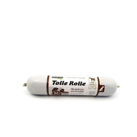 Anibio Tolle Rolle Hest 400 g skærepølse med 92 % kød til hund, set forfra