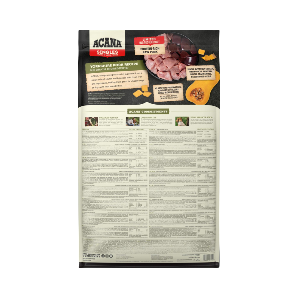 ACANA Singles Yorkshire Svinekød 11,4kg