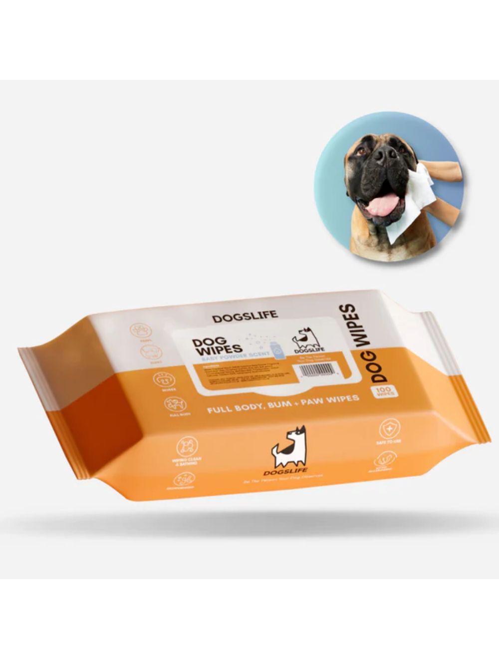 Dogslife Renseservietter babypudder 100stk