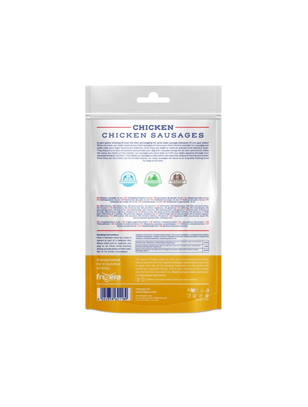 Natural Dog Chews Kyllingepølser 12cm, 5stk