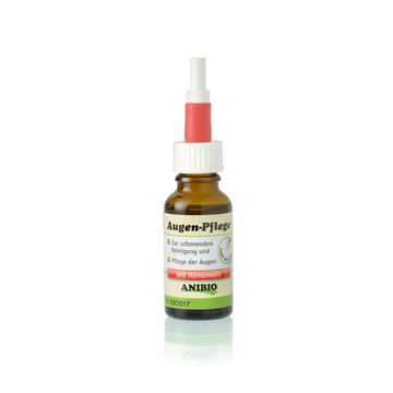 Anibio øjenpleje til hund og kat, 20 ml flaske set forfra