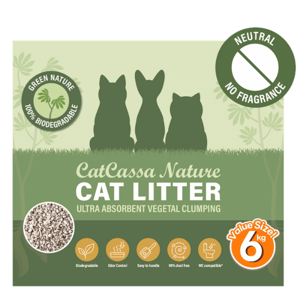 CatCassa Nature kattegrus Neutral, 6 kg, produktbillede