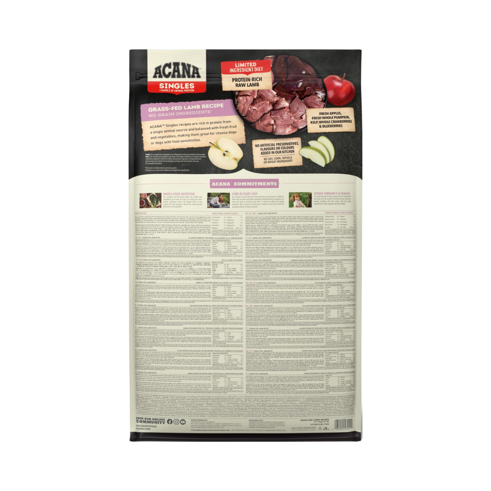 ACANA Singles Græsfodret lam 11,4kg