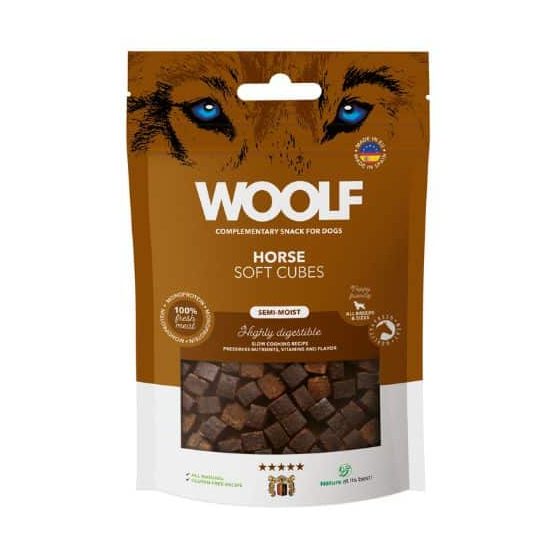 Woolf Soft Cubes Hest, 100g
