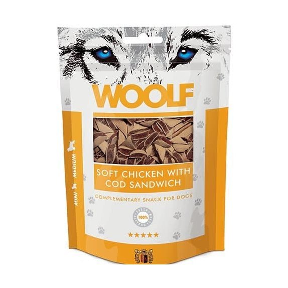 Woolf Soft Kylling og Torsk Sandwich 100g