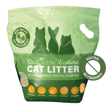 CatCassa Nature kattegrus Neutral 6 kg, posen set forfra