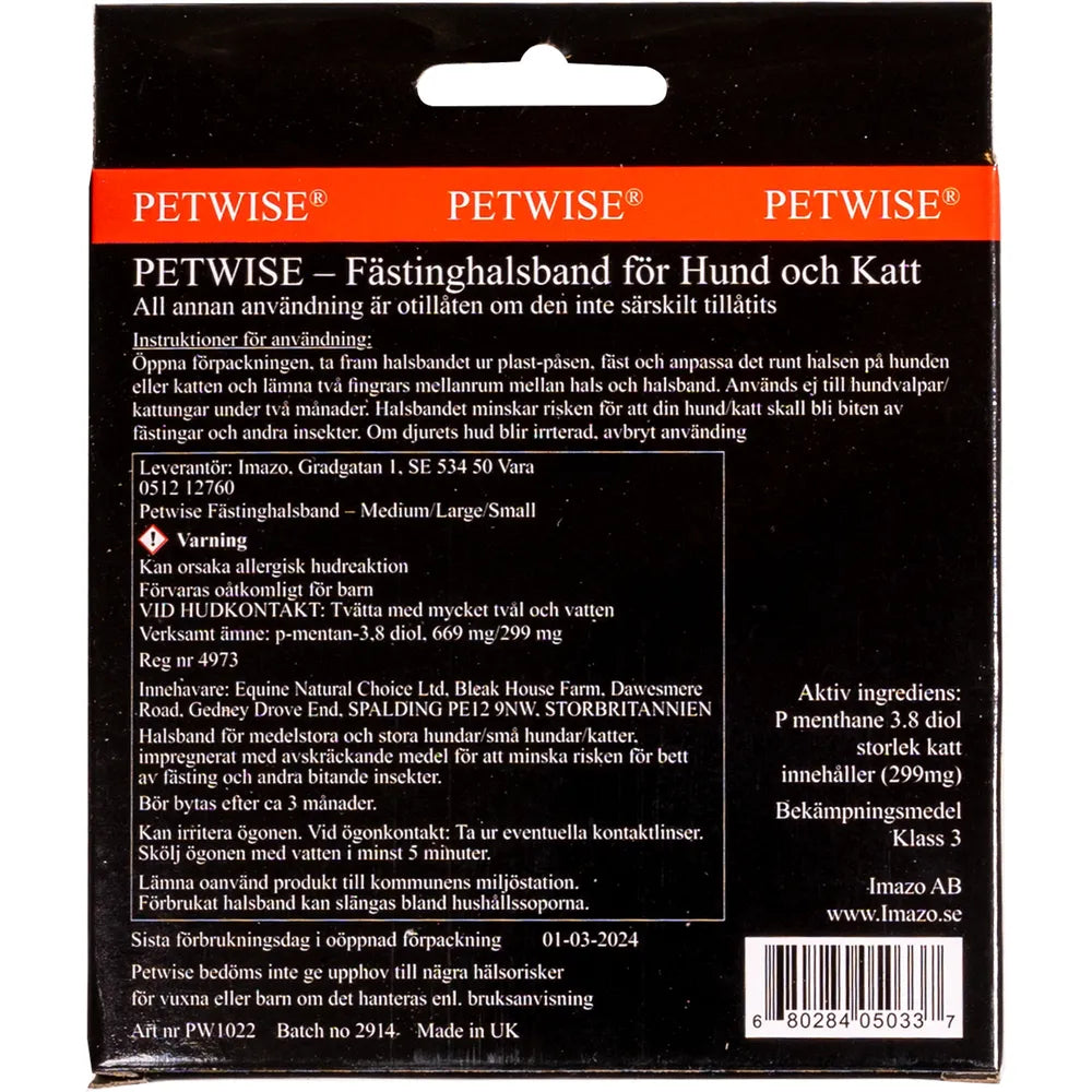Petwise Flåthalsbånd Kat