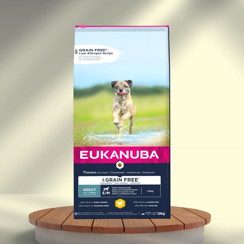 EUKANUBA Adult Small/Medium Grainfree Kylling 12kg