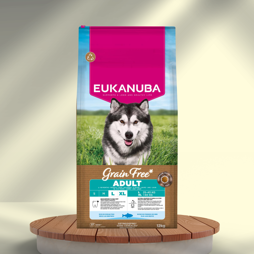 EUKANUBA Adult Large Breed Grainfree Havfisk 12kg