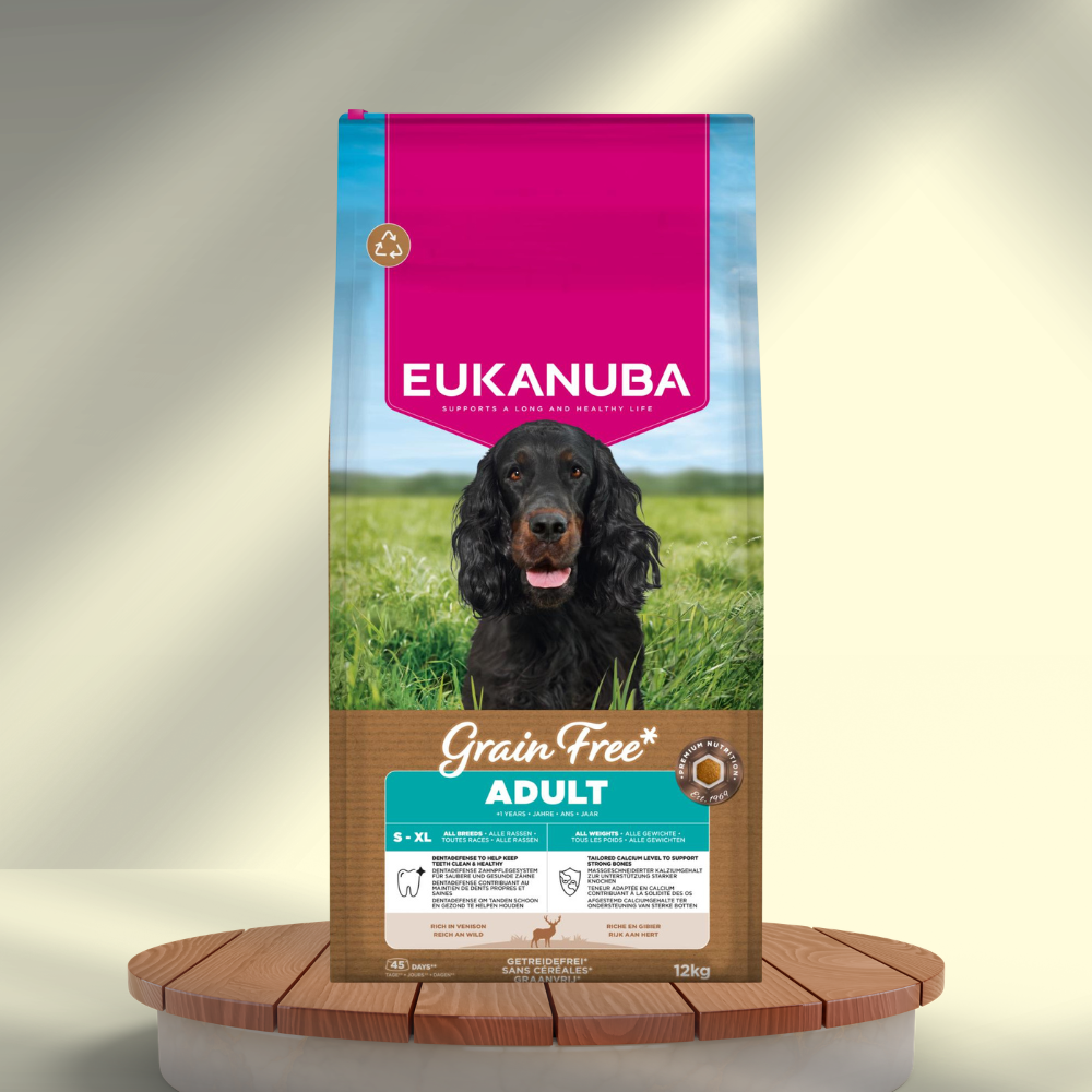 EUKANUBA Adult All Breed Grainfree Hjortekød 12kg
