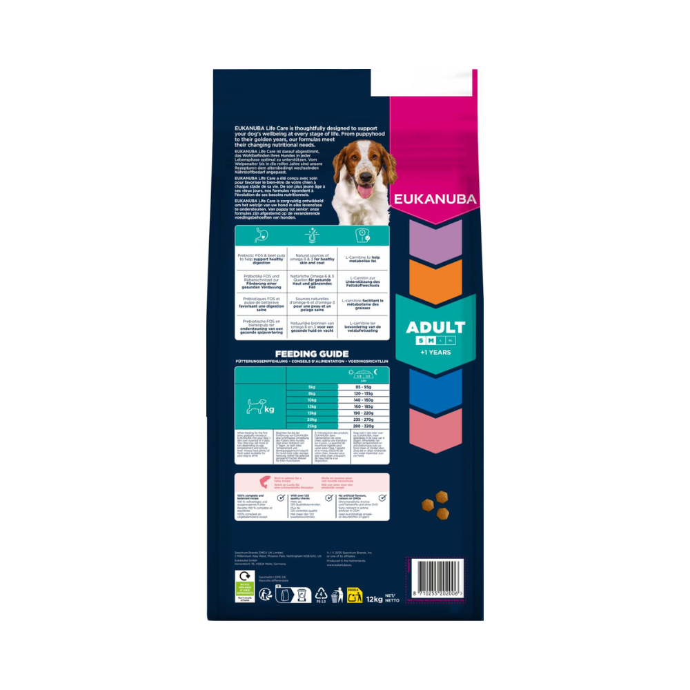 EUKANUBA Adult Small/medium Breed Laks & Byg 12kg