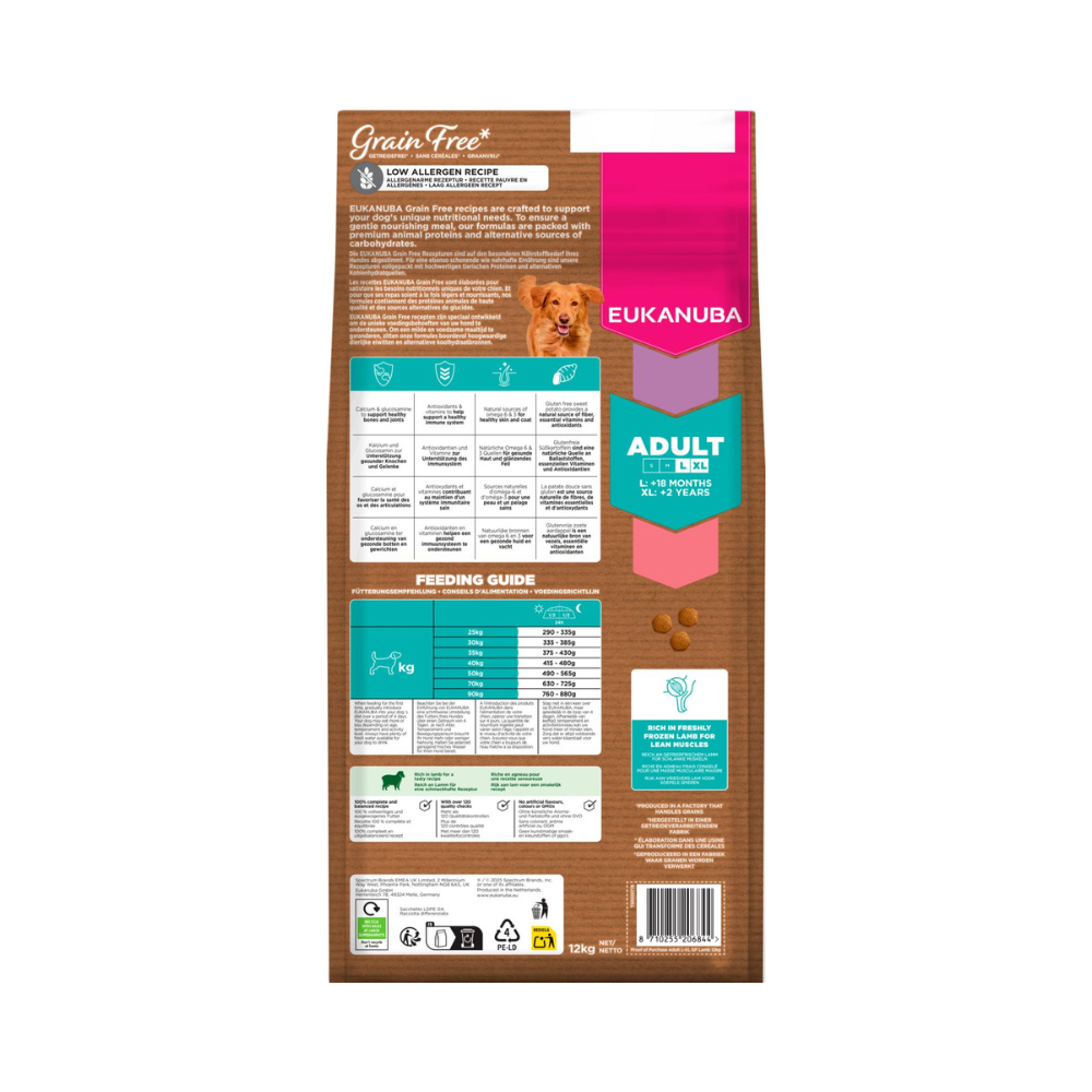 EUKANUBA Adult Large Grainfree Lam 12kg