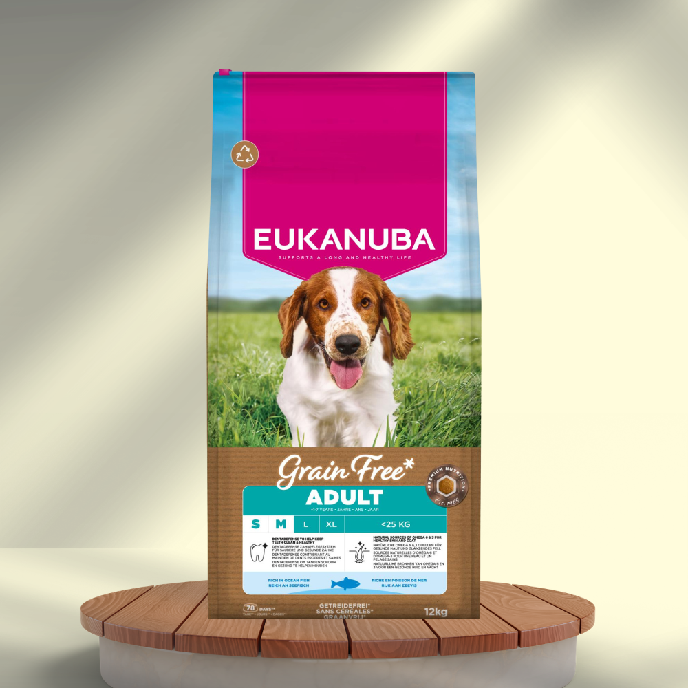 EUKANUBA Adult Small/Medium Grainfree Havfisk 12kg