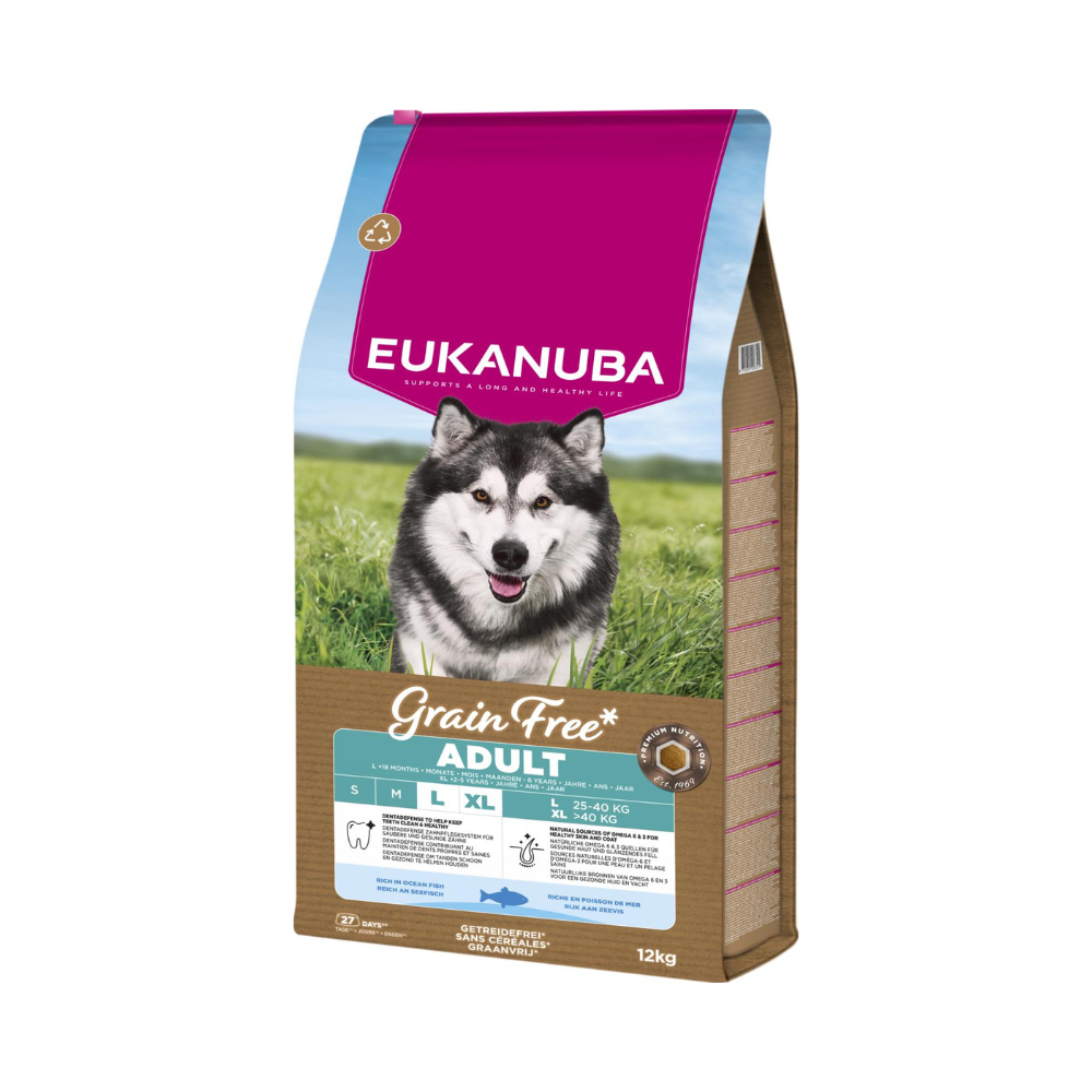 EUKANUBA Adult Large Breed Grainfree Havfisk 12kg