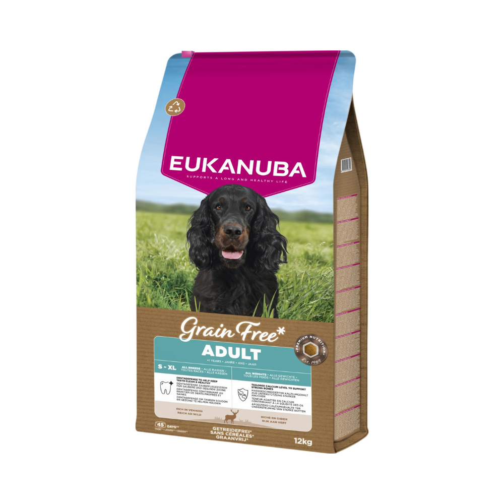 EUKANUBA Adult All Breed Grainfree Hjortekød 12kg