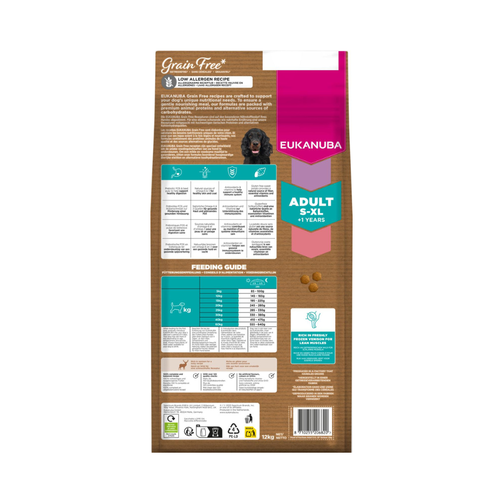 EUKANUBA Adult All Breed Grainfree Hjortekød 12kg