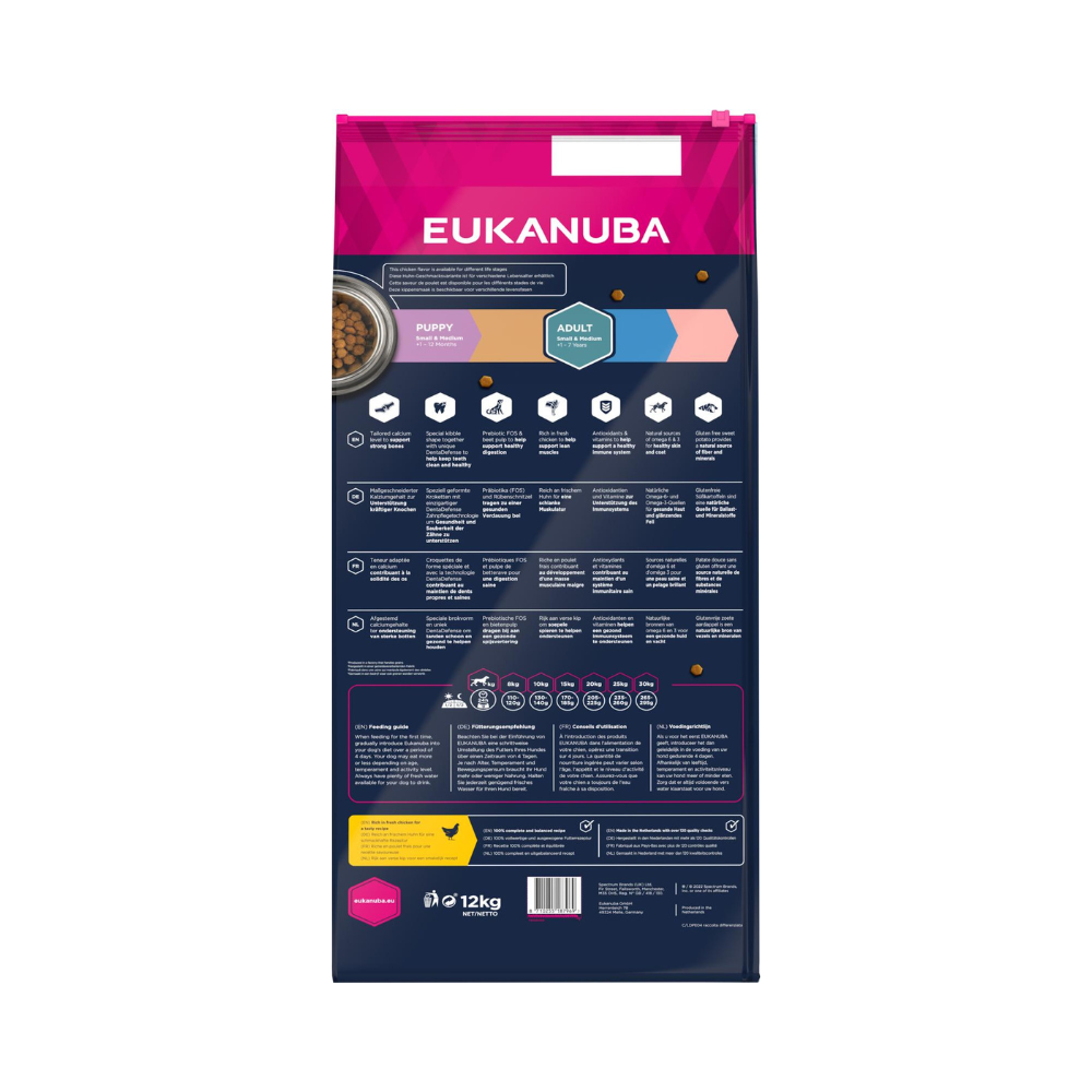 EUKANUBA Adult Small/Medium Grainfree Kylling 12kg