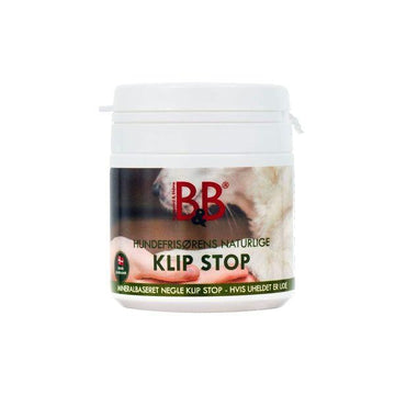 B&B Mineralbaseret Negle Klip Stop pulver til hundens negle, 20 g dåse