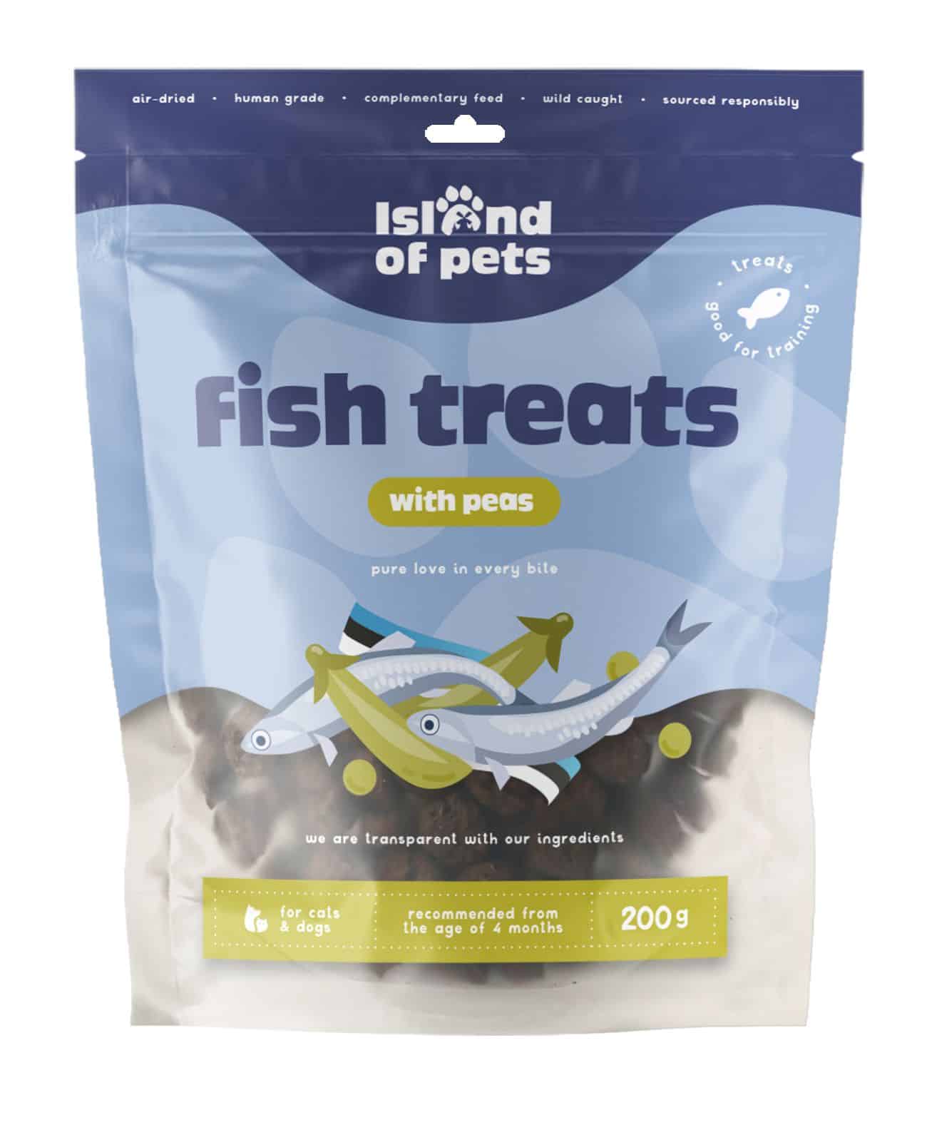 Island of Pets, Fish treats with peas, 80g