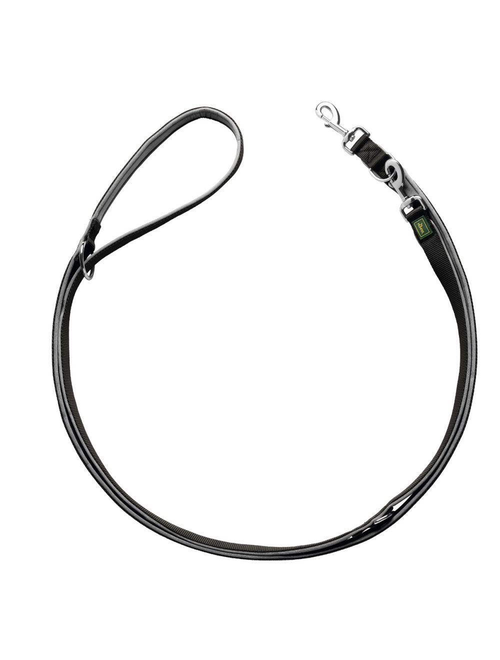 Hunter justerbar neopren hundesnor i sort/grå, 300 cm, produktbillede