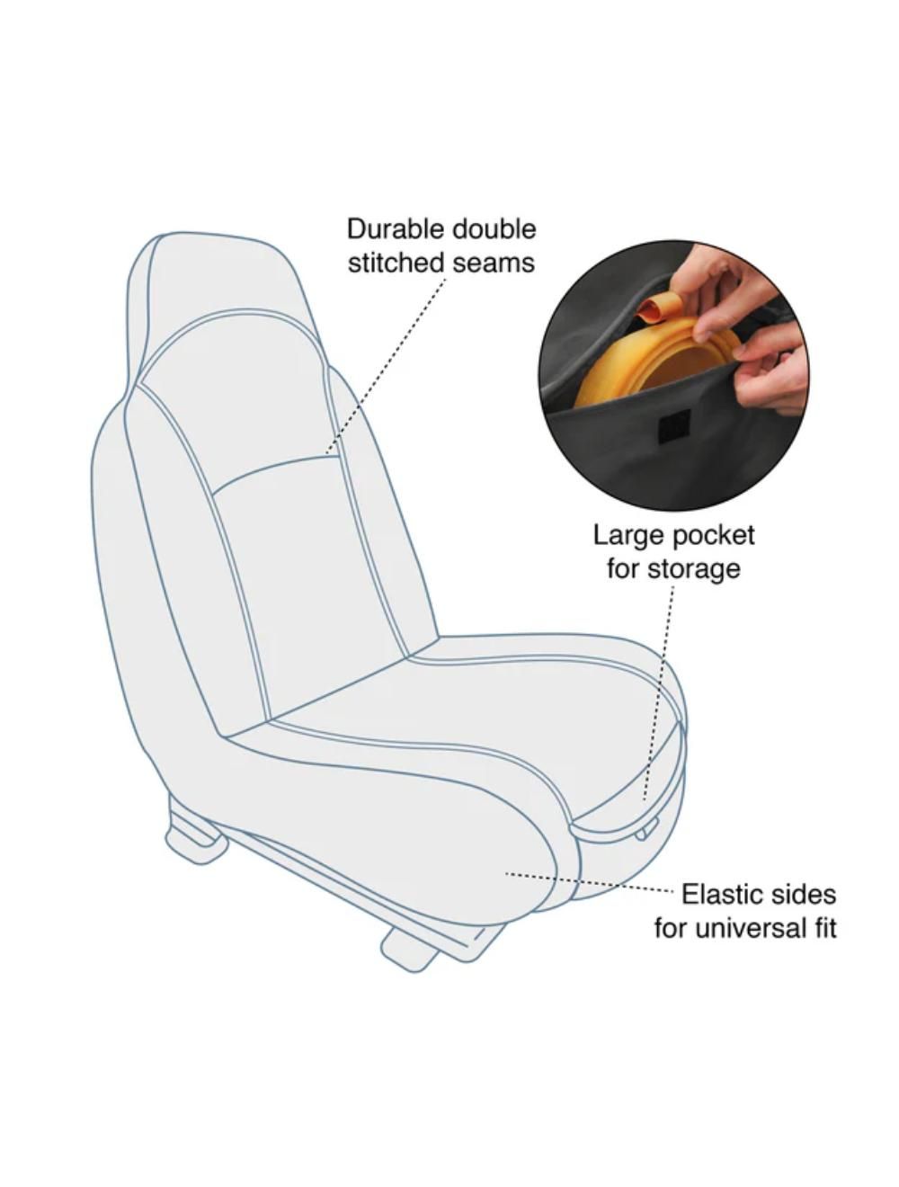 Forsædeovertræk, Sort